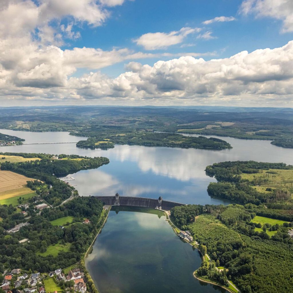 Möhnesee Staumauer Luftbild